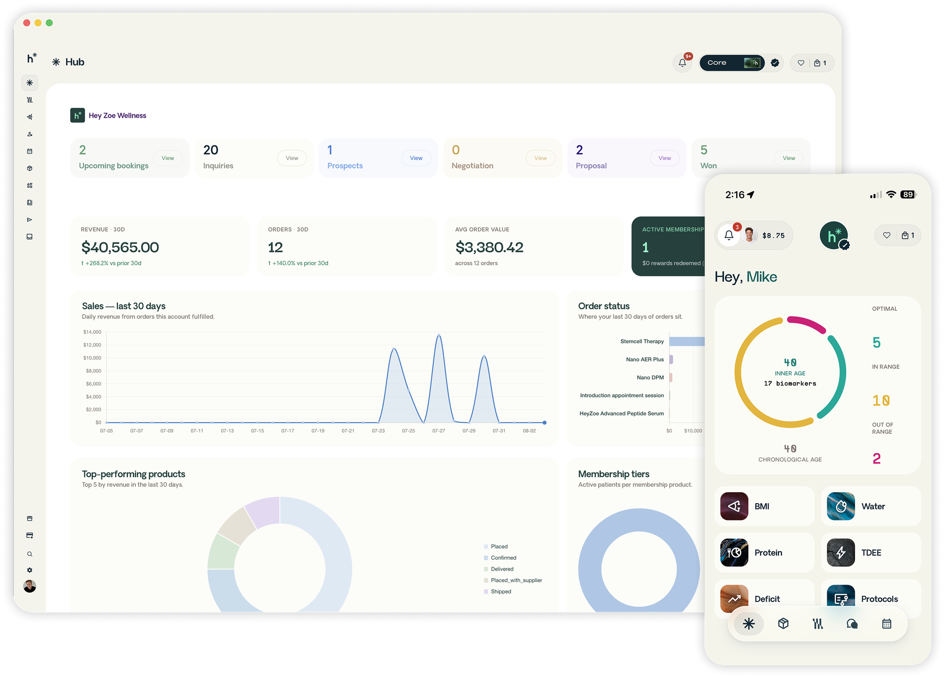 Hey Zoe Desktop and Patient App